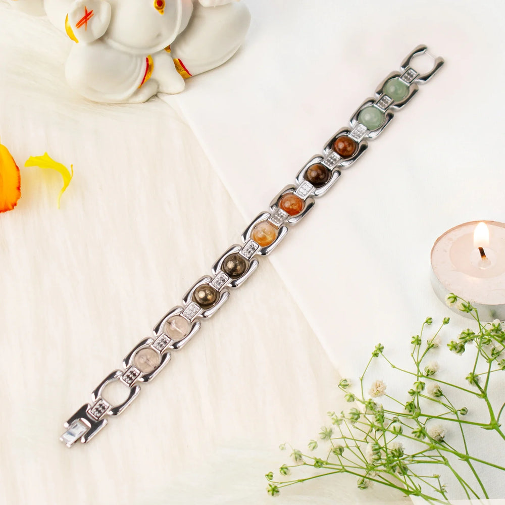 Metal Dhan Yog Bracelet - 5 Powerful Crystals for Wealth & Growth