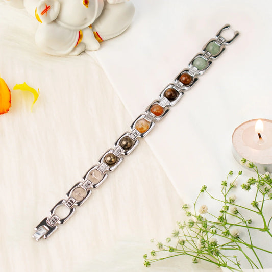 Metal Dhan Yog Bracelet - 5 Powerful Crystals for Wealth & Growth