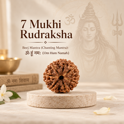 7 Mukhi Rudraksha Bracelet - Original & Lab Certified